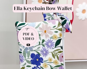 Ella Keychain Bow Wallet Sewing Pattern | Instant PDF Download & Video Tutorial | Beginner Friendly