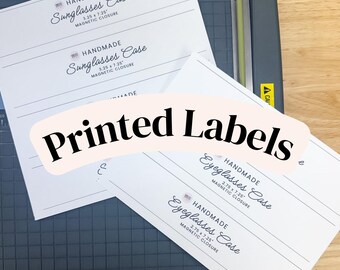 Etichette per custodie di occhiali / Etichette stampate / Etichette per fiere artigianali / Confezioni personalizzate per prodotti