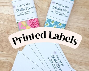 Etichette per copripadelle / Etichette stampate / Coprimanici per pentole / Etichette per fiere dell'artigianato / Confezioni personalizzate per prodotti