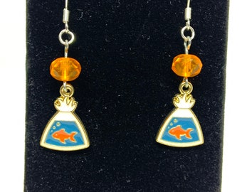 Sleeping fish earrings