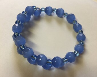 Blue beaded bracelets