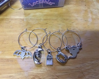 Halloween themed wine charms