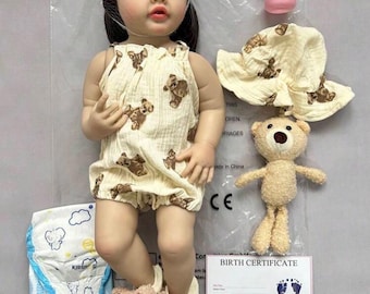 手作りのリアルなリボーン人形、フルボディシリコン、リアルな髪、プリンセス幼児