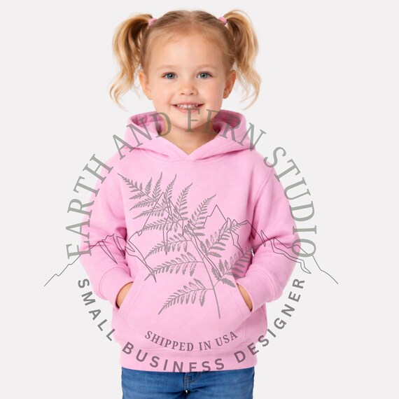 Pink Toddler Hoodie Mockup: Rabbit Skins 3326 Mock