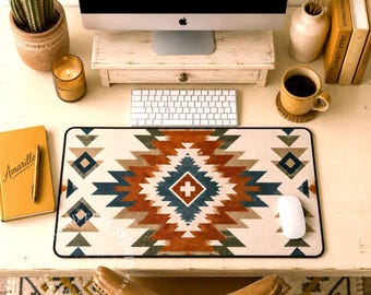 Aztec Tribal Mouse Pad Desk Mat | Southwest Western Vintage Decor