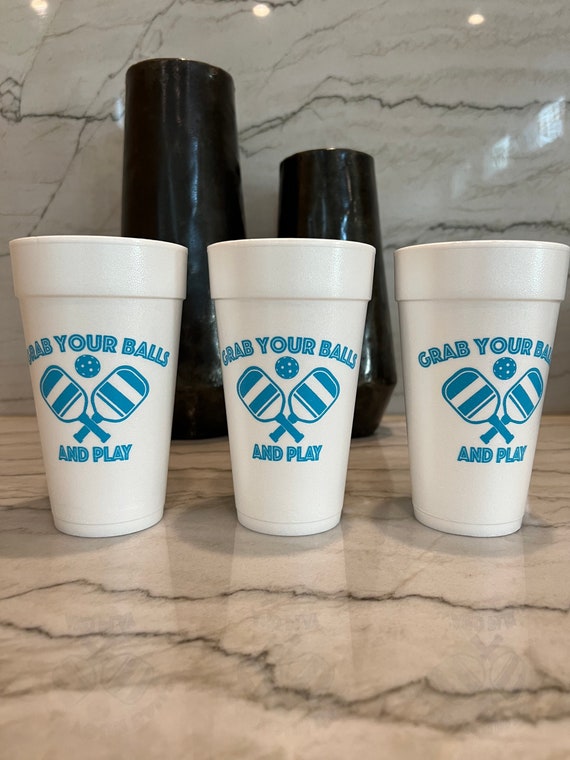 20 Oz. Styrofoam Party Cups Pickleball Etsy