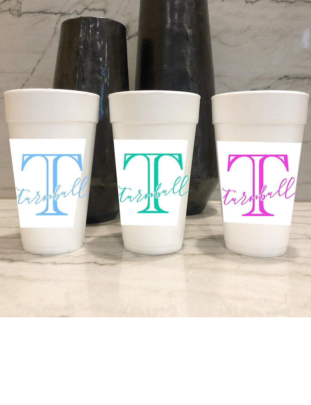 20 Oz. Styrofoam Party Cups, Custom Design Etsy
