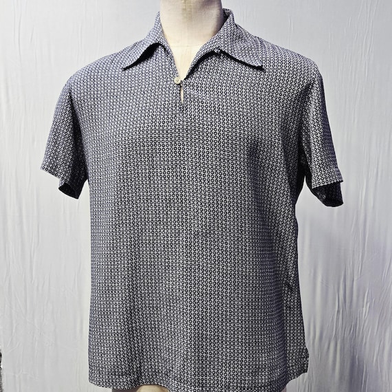 Armani Exchange, Short Sleeve Shirt by Armani Exchange | Medium, Polyester, Malaysia | Wide Disco Collar | Vintage 1990s Streetwear