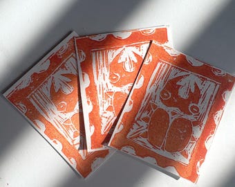Bug Stamp Linocut Print