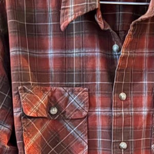 Pendleton Vandrarskjorta XL - Djupröd/Brun Rutig bild 1