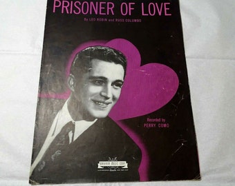 Vintage Prisoner of Love by Perry Como Piano Sheet Music