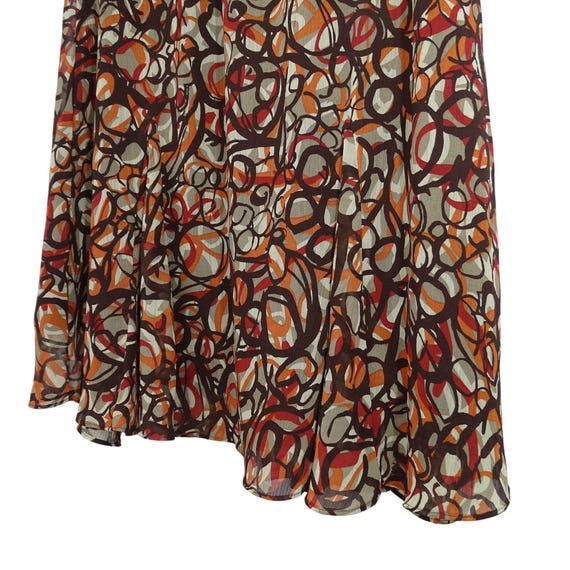 Elementz Multicolor Abstract Print A-line Midi Sk… - image 3