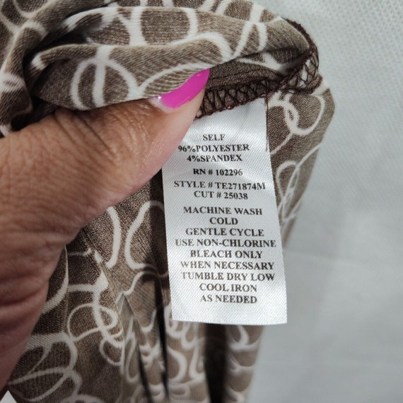 Connected Apparel Faux Wrap Dress Women Size 8 Br… - image 7