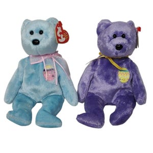 Ty Beanie Babys Eier II & III Hase Kuscheltier Plüschtier Ostern 2001 2002