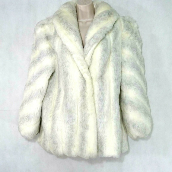Vintage 80s 90s Donnybrook Faux Fur Coat Jacket Wo