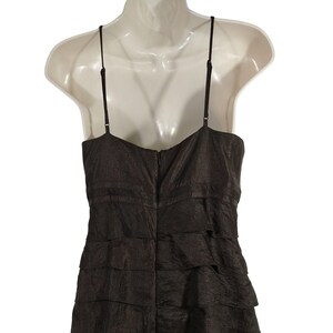 Adrianna Papell Occasion Formal Gown Dress Layered Size 4 Brown Vintage Y2K image 6