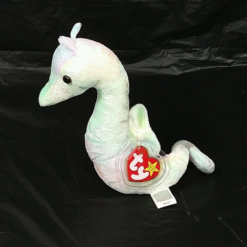 Ty Beanie Babies Neon Seahorse Plush Stuffed Animal Plush Toy Etsy