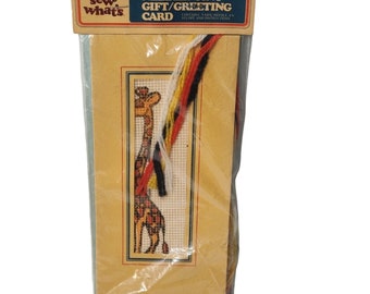 Sew What's Needlepoint Gift Greeting Card Dorothy Cole Creations Vintage Giraffe