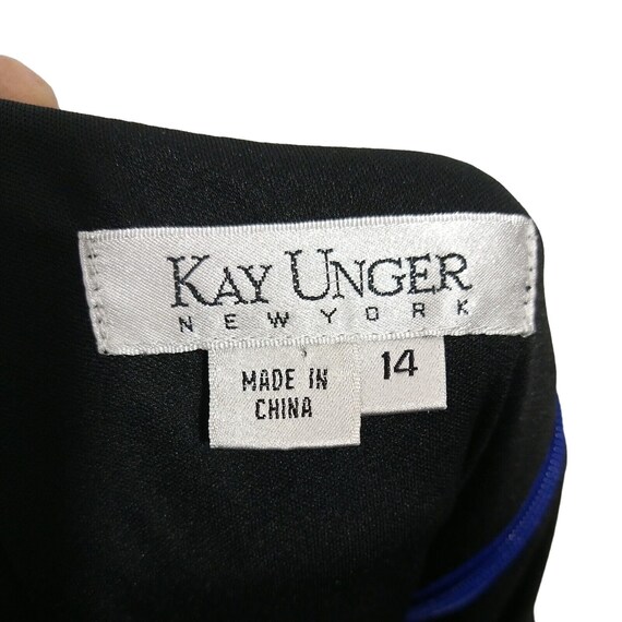 Kay Unger Sheath Dress Women Size 14 Royal Blue 3… - image 5