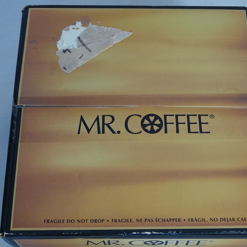 Mr Coffee Replacement Decanter 12 Cup Coffee Pot White Clear Glass 1995 PD12 in Original Box