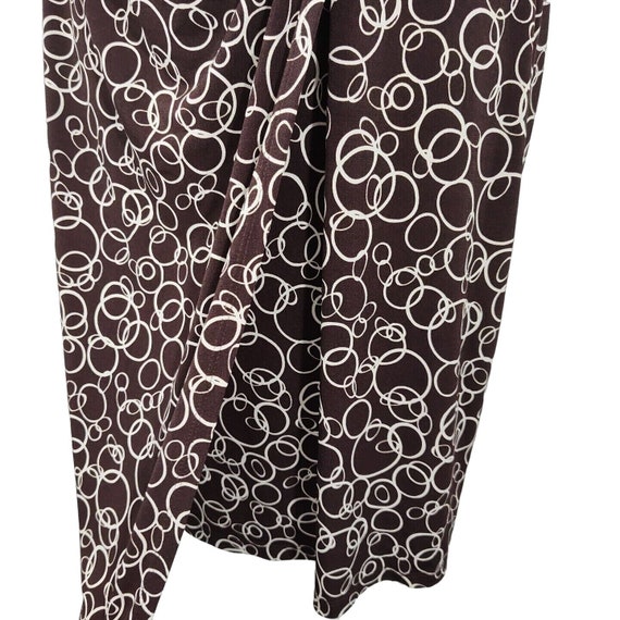 Connected Apparel Faux Wrap Dress Women Size 8 Br… - image 4