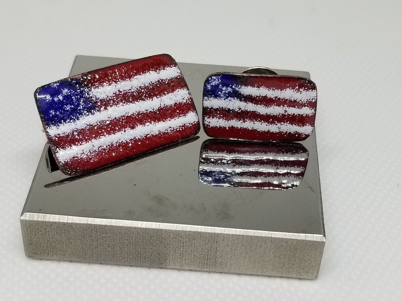 Flag enameled pin or pendant Etsy