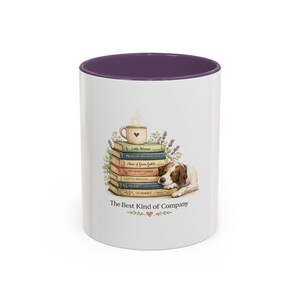 The Best Kind of Company Coffee Mug | Cozy Book Lover Mug with Pointer Dog | Reading Gift | Dog Lover Mug