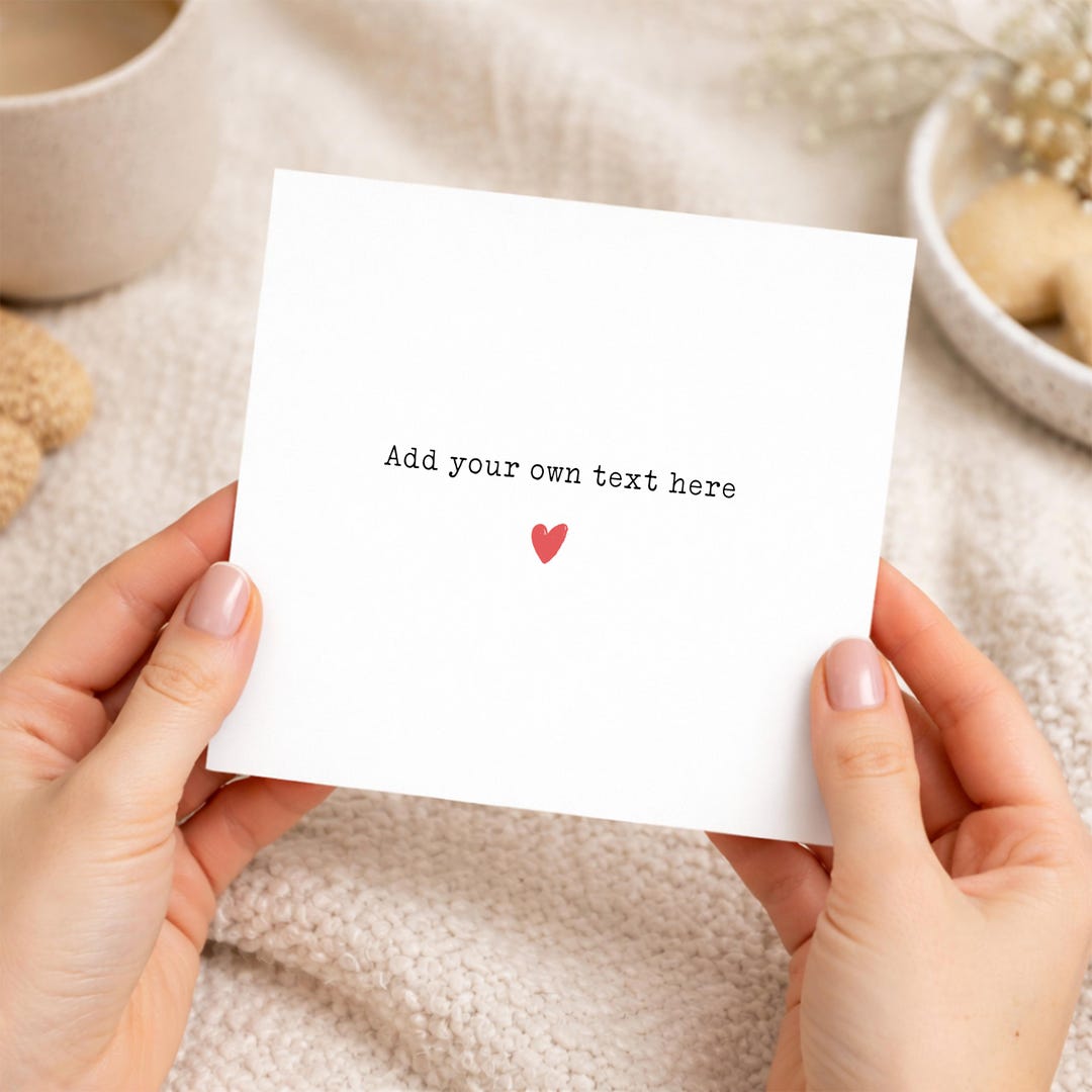 Personalised Card, Custom Text Card, Create Your Own Card, Custom ...
