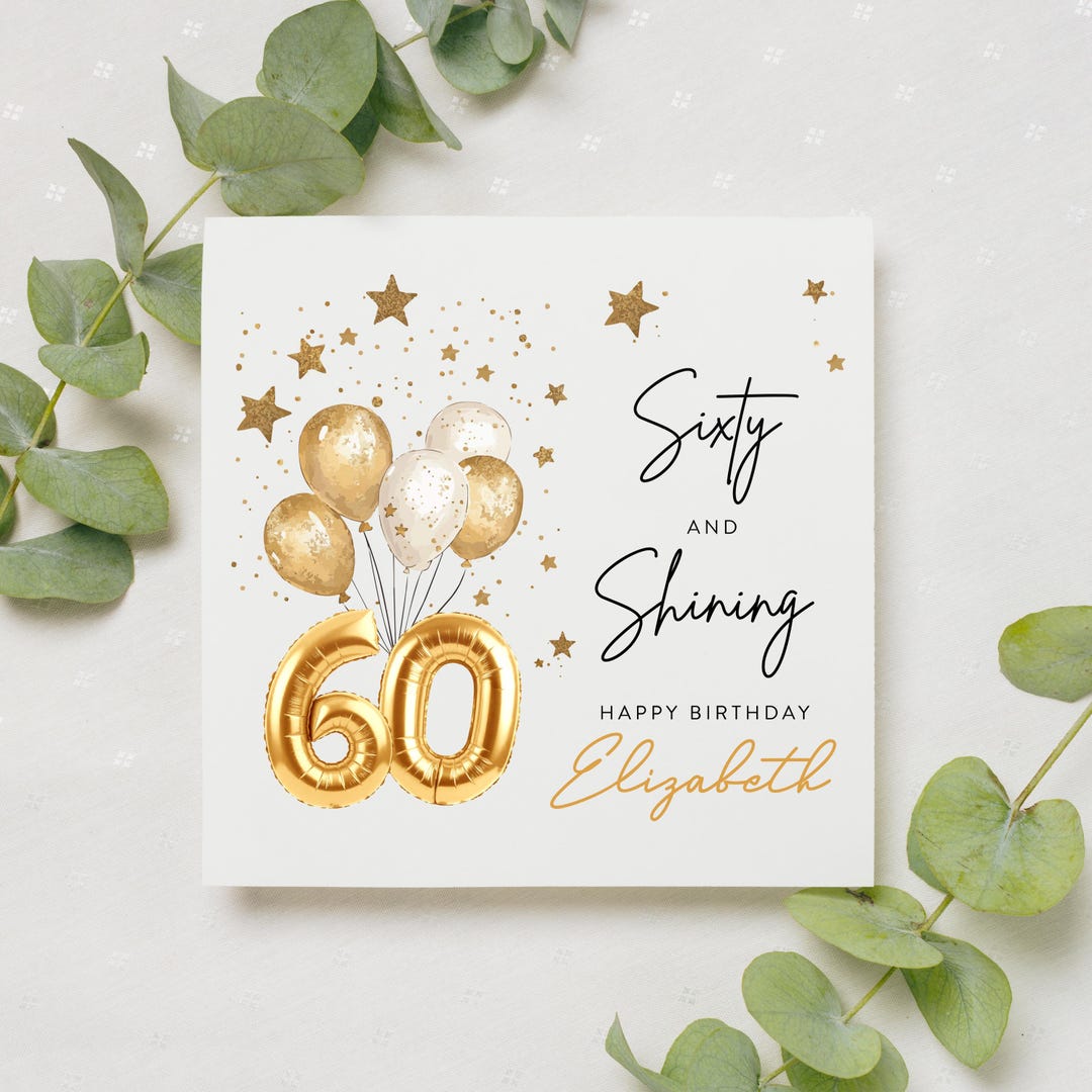 60th Birthday Card for Her - Special Sixty Celebration Keepsake - Etsy UK