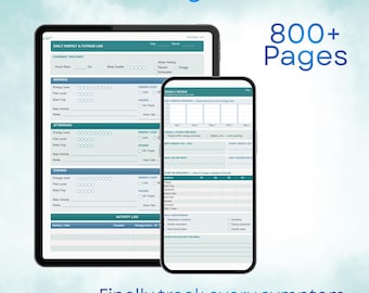 Chronic Fatigue and ME/CFS Symptom Journal, Energy Pacing and Fatigue Tracker, Printable PDF