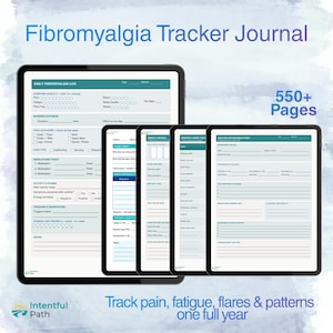 Fibromyalgia Planner & Symptom Tracker, Printable PDF Journal for Daily Pain, Flare, and Doctor Visit Tracking, Digital Download