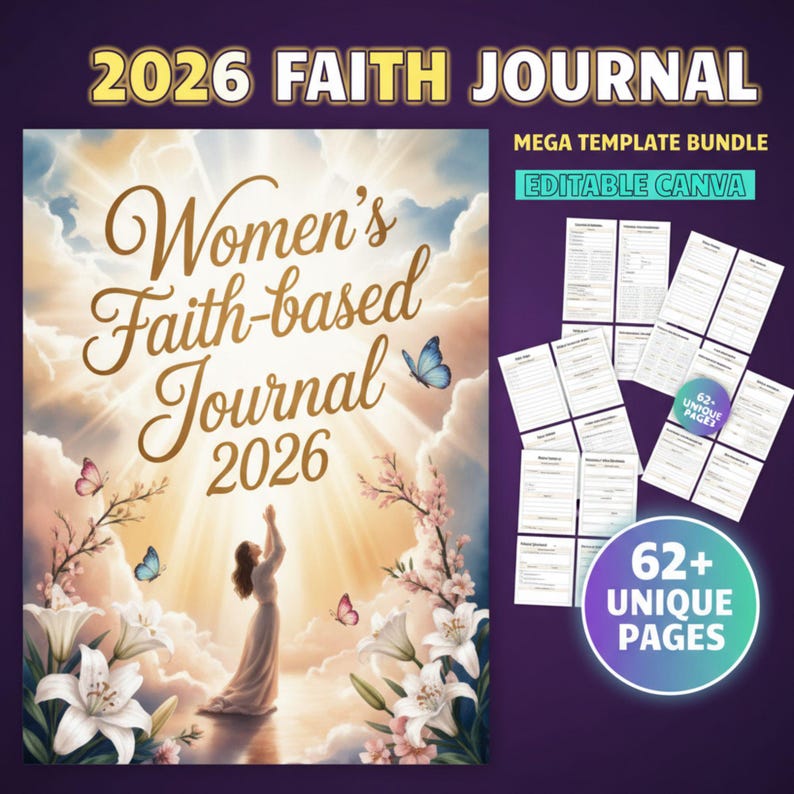 2026 Faith and Prayer Journal Bundle – Bible Study, Kids and Women ...