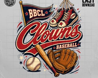 Payasos Béisbol PNG / Pelota de Plátano Descarga Instantánea (Descarga Digital)