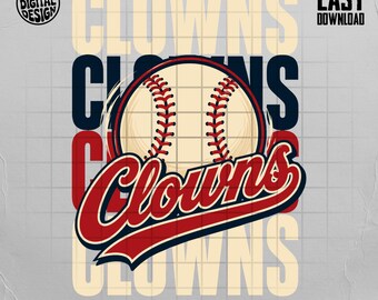 Payasos Béisbol PNG / Pelota de Plátano (Descarga Digital)