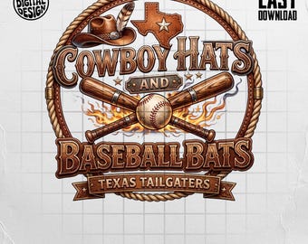 Texas Tailgaters Baseball Design PNG Mascot Banana Ball Monkey | Party Animals Design (Digital Download)