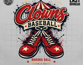 Payasos Béisbol PNG / Pelota de Plátano (Descarga Digital)