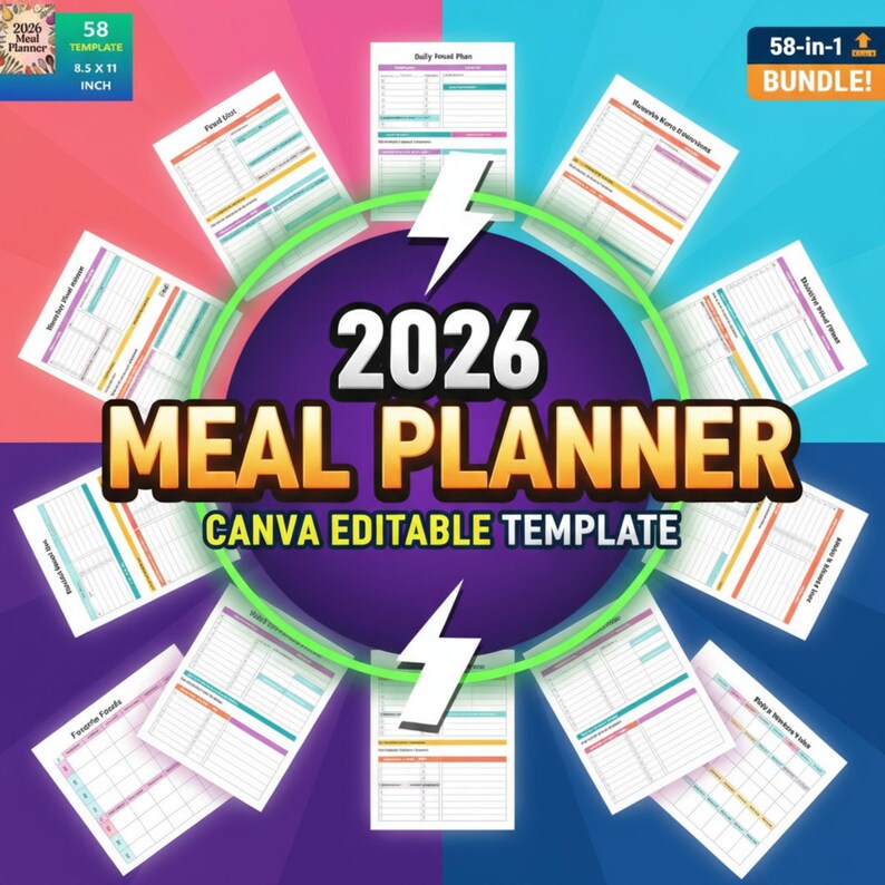 2026 Fitness and Diet Planner Bundle – Weight Loss, Meal and Wellness ...