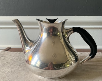 Cohr Denmark Atla MCM Silverplate Teapot with Bakelite Handle
