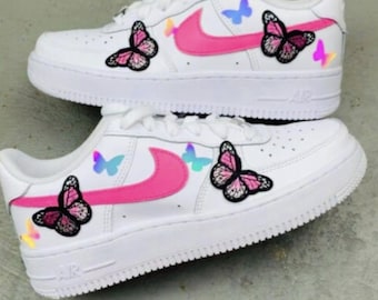 Small Rainbow Reflective 3M Butterfly Decal Patches Only: Custom Shoe Vinyl Heat Transfer