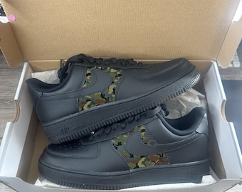 Green Camo Print Pattern Decal: Custom Shoe Vinyl Heat Transfer Stickers Patches