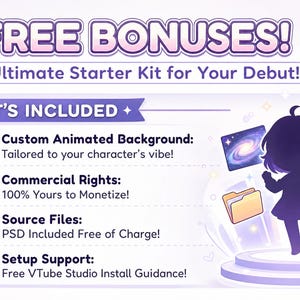 LIVE 2D Model Custom Vtuber Model Commission | Custom Character Design, VBridger, FULLY RIGGED, Vtuber Studio, Twitch Stream Youtube Stream image 7