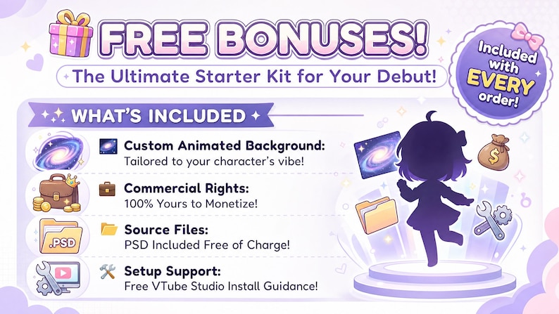 LIVE 2D Model Custom Vtuber Model Commission | Custom Character Design, VBridger, FULLY RIGGED, Vtuber Studio, Twitch Stream Youtube Stream image 7