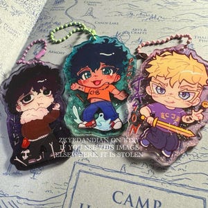 Portachiavi dei Figli dei Tre Grandi (Percy Jackson, Jason Grace, Nico di Angelo)
