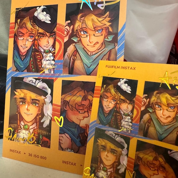 Hetalia USUK Alfred F Jones x Arthur Kirkland Holo Foil Print & Card