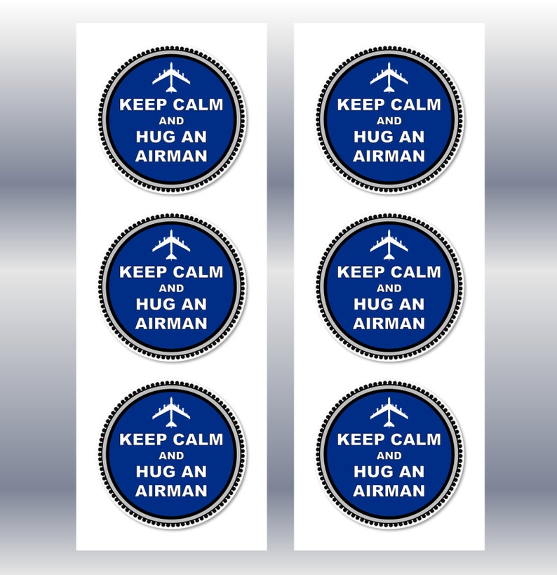 Keep Calm Military Stickers, Envelope Seals, Army, Air Force, Navy image 4