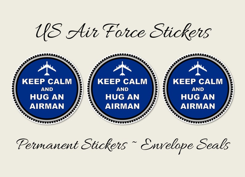 Keep Calm Military Stickers, Envelope Seals, Army, Air Force, Navy image 9