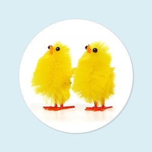 Fuzzy Peep Easter Stickers, Envelope Seals