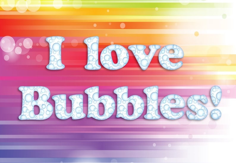 Bubbles Font Clipart Instant Download Upper & Lower Case Etsy Canada