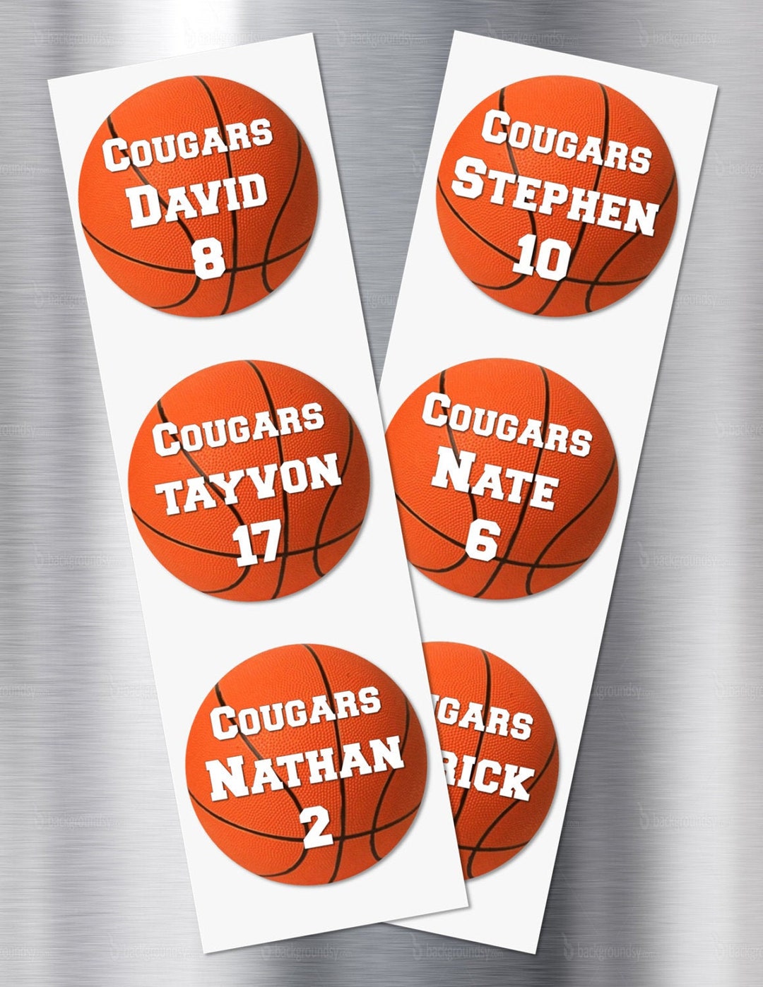 Personalized Basketball Stickers Etsy