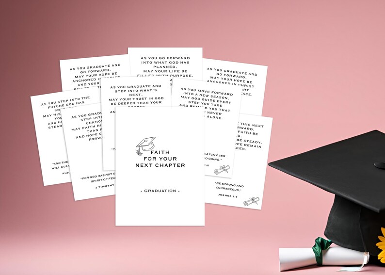 Scripture Labels Graduation Christian Graduation Gift Scripture Encouragement Cards for Graduates ...